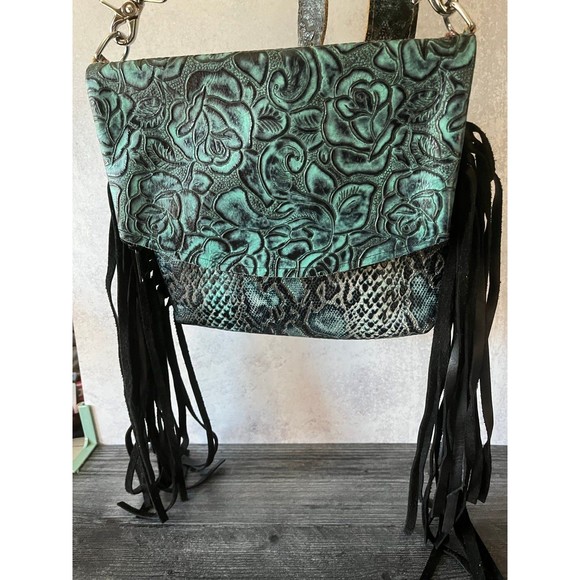 embossed leather handbags - Picture 6 of 9